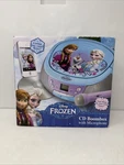 New Disney Frozen Boombox Cd Player Aux Fm Radio Stereo W/microphone FR-430 Rare. Fixed Price $134.99.
