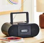 New Onn. Portable Cd/cassette Boombox With Bluetooth Wireless Technology, Black. Fixed Price $39.99.