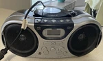 Rca RCD159B Portable Player Boombox MP3 Am/fm Radio Twin Bass - Tested. Fixed Price $25.00.