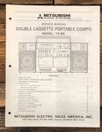 Mitsubishi TX-96 Boombox / Stereo Service Manual *original*. Fixed Price $19.97.