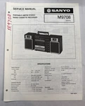 Vintage Sanyo Service Manual Model Number 9708. Fixed Price $10.00.