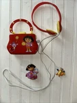 Dora The Explorer Portable Cassette Player Purse With Headphones And Pvc Toys.. Fixed Price $20.00.