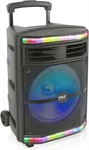 Pyle Pa Speaker System 600W Bluetooth, Rechargeable, Portable, Lights PPHP1044B. Fixed Price $150.00.