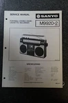 Sanyo M9920-2 Service Manual. Fixed Price $21.99.
