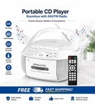 Greadio Boombox CD-X2A Player Cassette, Bluetooth Am/fm Radio Usb. Fixed Price $39.99.