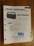 Sharp WQ-T252 Service Manual Original Repair Book Stereo Tape Deck Boombox Radio. Fixed Price $37.50.