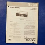 Sony CFS-240 Service Manual Original Paper Oem Repair Guide Usa. Fixed Price $19.96.