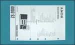 Sony ZS-2000 Audio Original Printed Service Manual With Complete Diagrams. Fixed Price $17.00.