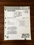 Sony FH-209W Component Stereo Service Manual *original*. Fixed Price $17.98.