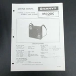 Sanyo M8000 Portable Am, Fm Radio Track Tape Player Service Manual. Fixed Price $13.00.