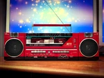 Sanyo Red Boombox Rare Vintage Stereo Cassette Recorder. Fixed Price $2699.00.