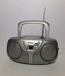 Curtis RCD163A Portable Player Am/fm Radio Boombox Silver Tested W/ Ac Cord. Fixed Price $24.00.