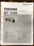 Toshiba RT-7025 Radio Cassette Service Manual *original*. Fixed Price $19.97.