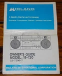 Vintage Midland International Am/fm Cassette Boombox Model 19-130 Owners Guide. Fixed Price $8.99.