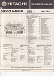 Service Manual Guide For Hitachi TRK-5190. Fixed Price $10.63.