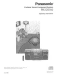 Panasonic RX-DS750 Portable Stereo Owners Instruction Manual. Fixed Price $22.24.
