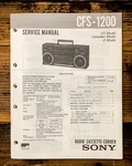 Sony CFS-1200 Radio / Stereo Service Manual *original*. Fixed Price $19.97.