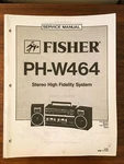 Fisher PH-W464 Boombox Radio Service Manual *original*. Fixed Price $19.98.