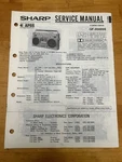 Sharp GF-8989II Boombox Tape Deck Service Manual Vintage Oem Diagrams. Fixed Price $24.99.