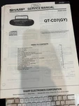 Orig. Sharp QT-CD7(GY) QTCD7 QT-CD7GY Repair & Service Manual *original*. Fixed Price $23.99.