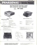 Panasonic Service Manual RF-7280(SCANNED Pdf E-format). Fixed Price $16.99.