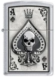 Zippo Lighter - Ace Skull Card Satin Chrome 853281. Fixed Price $29.07.