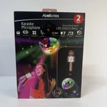 Acellories Karaoke Microphone + Sound Activated Led Disco Ball 2 Pack MIC15. Fixed Price $19.99.