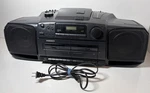 Magnavox AZ8400 GY01 Vtg Cd/dual Cassette Stereo Am/fm Boombox. Fixed Price $95.00.