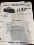 Orig. Sharp GX-CD65 Bk CP-CD63 Repair & Service Manual *original*. Fixed Price $14.99.