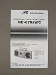 Jvc Stereo Radio Cassette Recorder RC-670JW/C Instruction Book D-2058. Fixed Price $54.95.