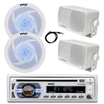 Pyle Cd Bluetooth Radio, 2X 4" 100W Led + 3.5'' 200W Speake (white), Antenna. Fixed Price $174.99.
