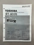 Toshiba RT-8035 Original Service Manual Free Shipping. Fixed Price $14.00.