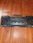 Vintage Sharp Boombox Radio Dual Cassette Player Recorder WF-A500. Fixed Price $65.00.