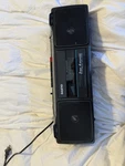 Sanyo MW750 Mini Boom Box Vintage Red, Dual Casette 2-WAY 4-SPEAKER, 1980S. Fixed Price $22.00.