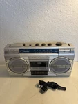 Vtg Sharp GF-4702 Boombox Radio Works Tape Deck For Parts Repair Only. Fixed Price $41.99.
