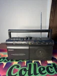Sony CFM-30TW Am/fm Radio Cassette Recorder Corded Battery Tested Thumbs Up!. Fixed Price $27.99.