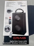 Craig Digital Mini Tower Portable Speaker With Bluetooth & Remote Control New!!. Fixed Price $16.99.
