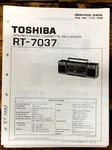 Toshiba RT-7037 Radio Cassette Service Manual *original*. Fixed Price $19.97.