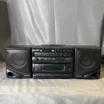 Sharp GX-CD130 Am/fm Radio Cassette Boombox With Detachable Speakers Works. Fixed Price $84.99.