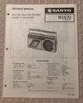MAY/85 Sanyo M1670 Mini Portable Am/fm Radio Cassette Recorder Servicio Manual. Fixed Price $20.00.