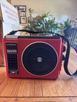 Vintage Red General Electric 8 Track Program Power Sound Player Untested. Fixed Price $40.00.