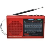 Supersonic 9-BAND Rechargeable Bluetooth Am/fm Radio (red) With Usb/sd MP3. Fixed Price $16.99.