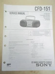 Sony Service Manual CFD-151 Cd Cassette-corder Boombox Original Repair. Fixed Price $11.98.