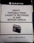 Sanyo Vintage Service Manual Original Mini Cassette Tape Recorder 2468. Fixed Price $14.98.