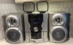 Sharp CD-ES600 5 Disc Changer Dual Cassette Fm/am Radio Boombox Video Read. Fixed Price $279.99.