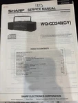 Orig. Sharp WQ-CD240 (gy) WQCD240 Repair & Service Manual *original*. Fixed Price $13.99.