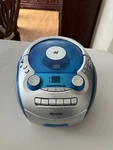 Blue Memorex Cd Boombox With Cassette Recorder And Am/fm Radio. Fixed Price $41.00.