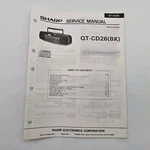Oem Sharp Service Manual QT-CD26(BK) Portable Boombox Player Tape Deck Vtg. Fixed Price $12.95.