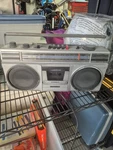 Sanyo M9705 Stereo Radio Cassette Recorder Silver Am/fm Auto Stop. Fixed Price $45.00.