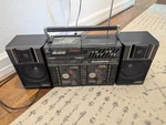 Yorx Model BP1000 Rare 3 Cassette Recorder Player Am/fm Boombox Detach Speakers. Fixed Price $60.00.